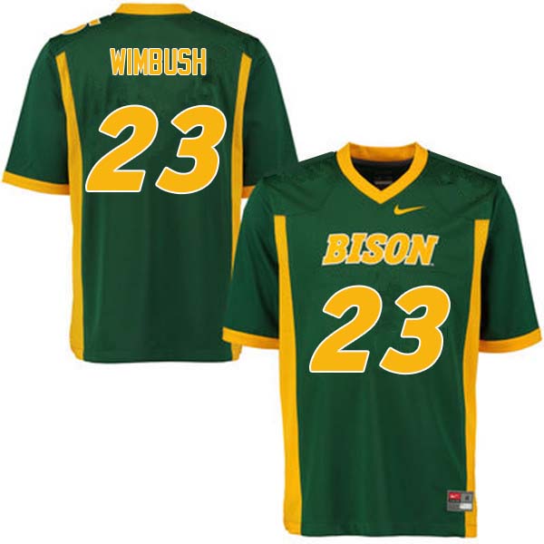 Men #23 Jaylaan Wimbush North Dakota State Bison College Football Jerseys Sale-Green